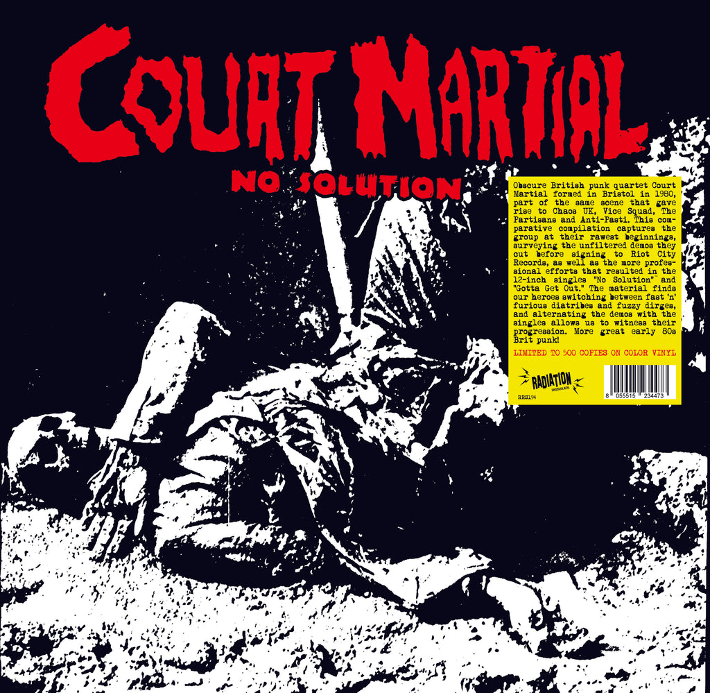 COURT MARTIAL - NO SOLUTION: SINGLES & DEMOS 1981/1982 (LP, album, COLOR) - NEW