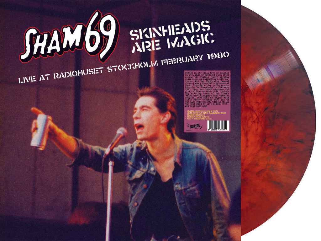 SHAM 69 - SKINHEADS ARE MAGIC - LIVE IN STOCKHOLM 02/02/1980 (LP, ALBUM, COLOR, LTD, RSD2024, RE) - NEW