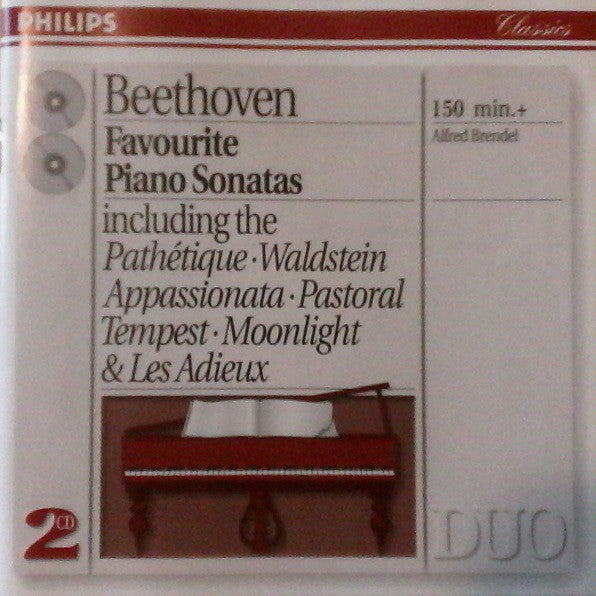 Beethoven* – Alfred Brendel - Favourite Piano Sonatas (2xCD, Comp, RE, RM) - NEW