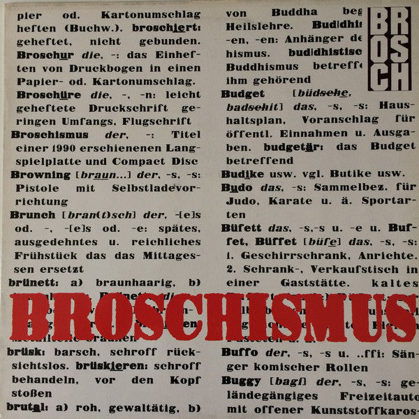 Brosch - Broschismus (LP, Album) - USED