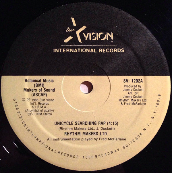 Rhythm Makers Ltd. - Unicycle Searching Rap (12") - USED