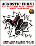AGNOSTIC FRONT @ RADIATION IN-STORE EVENT POSTER 35cm x 50cm (SIGNED BY ROGER AND VINNIE) - NEW