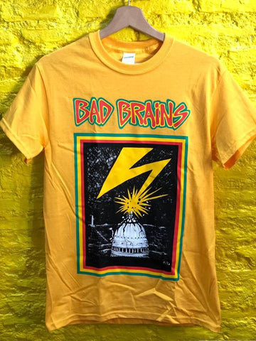 BAD BRAINS - Capitol LOGO T-SHIRT yellow  *** ALL SIZES AVAILABLE ***