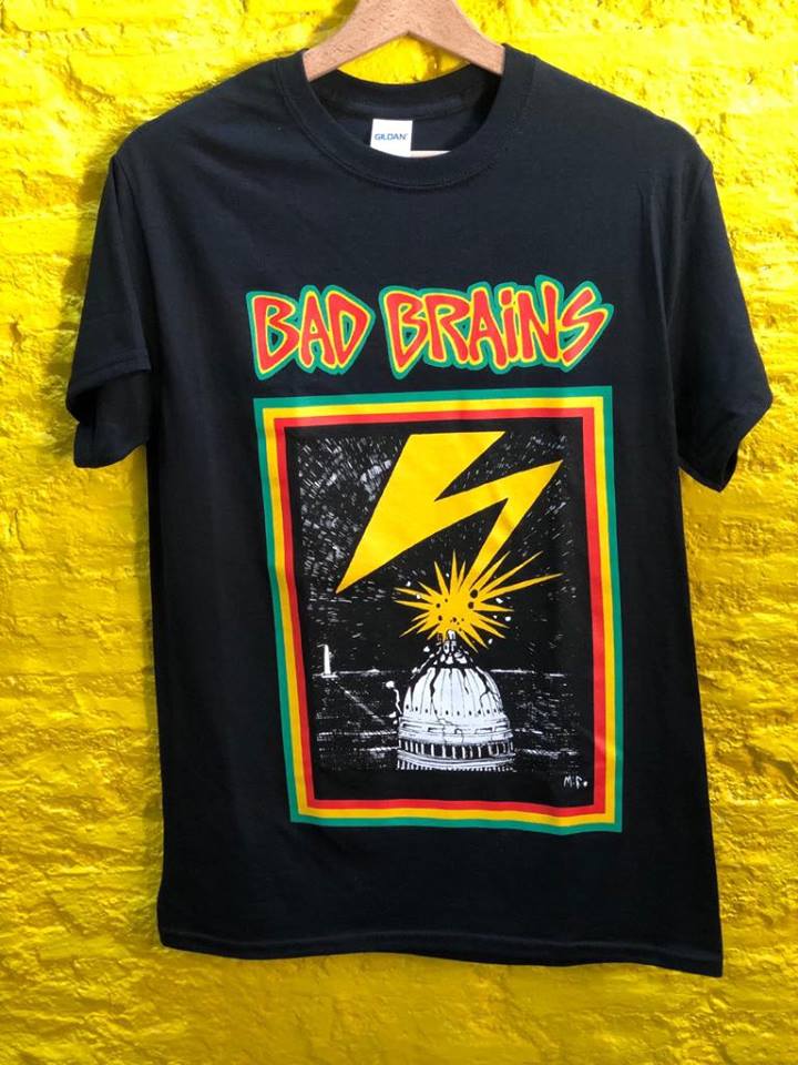 New Bad Brains Capitol Lightweight Yellow Punk T-Shirt (SML-2XL