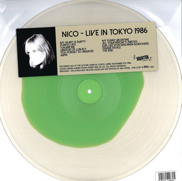 Nico (3) - Live In Tokyo 1986 (LP, Album, Num, RE, Cle) - NEW