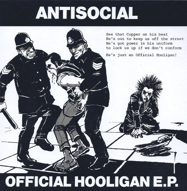 Antisocial (3) - Official Hooligan E.P. (7", EP, RE) - NEW