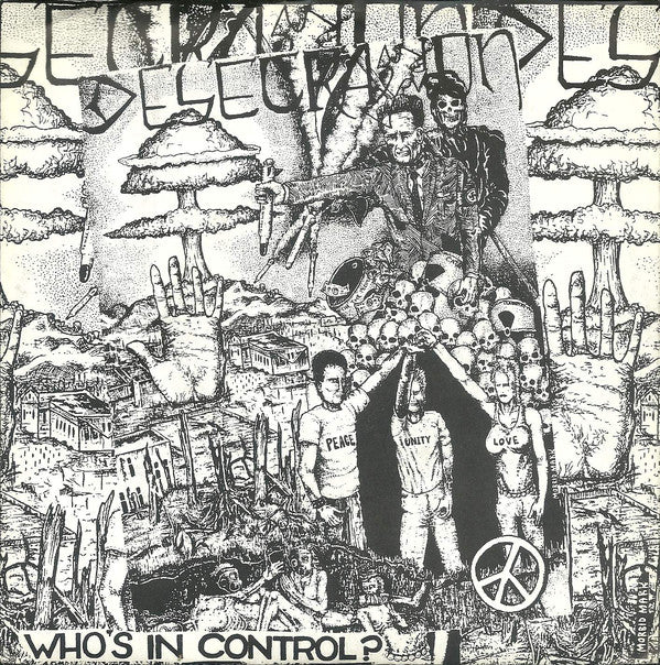 Desecration (3) - Who's In Control ? (7", EP, RE, Gre + Flexi, 7", S/Sided) - USED