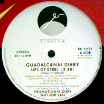 Guadalcanal Diary - Lips Of Steel (12", Promo) - USED