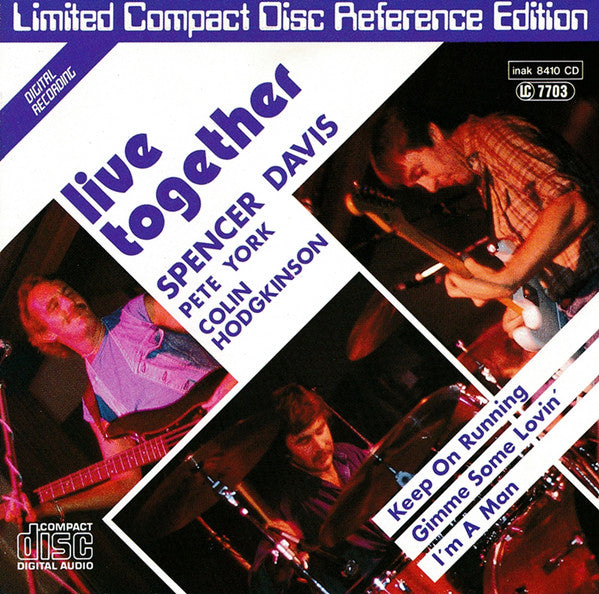 Spencer Davis, Pete York, Colin Hodgkinson - Live Together (CD, Album, Ltd) - USED