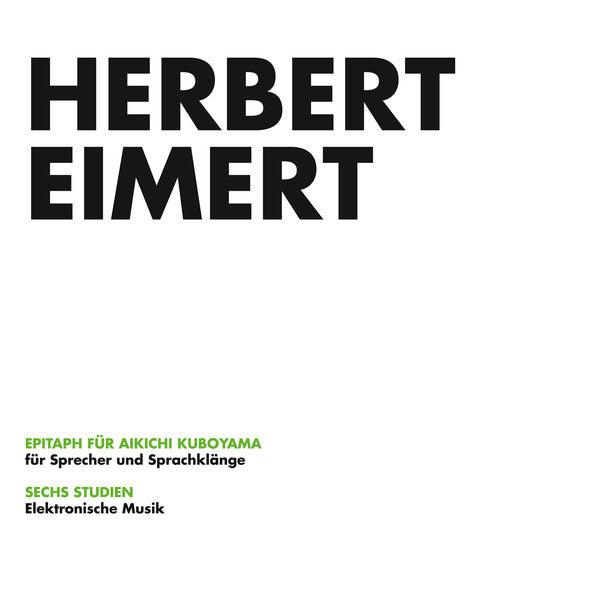 Herbert Eimert - Epitaph Für Aikichi Kuboyama / Sechs Studien (LP, Ltd, Num, RE, RM) - NEW