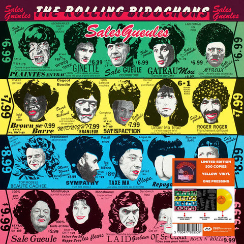 The Rolling Bidochons* - Sales Gueules (LP, Album, Yel) - NEW