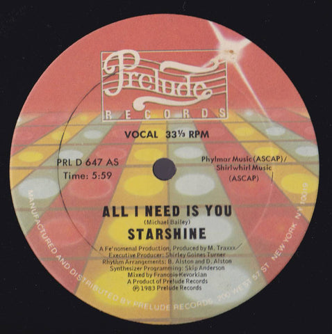 Starshine (2) - All I Need Is You (12") - USED