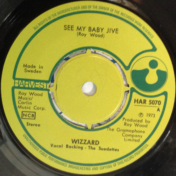 Wizzard (2) - See My Baby Jive (7", Single) - USED
