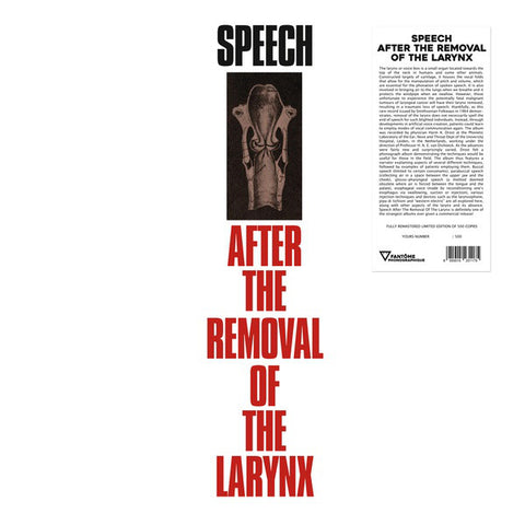 Various - Speech After Removal Of The Larynx (LP, Num, RE) - NEW