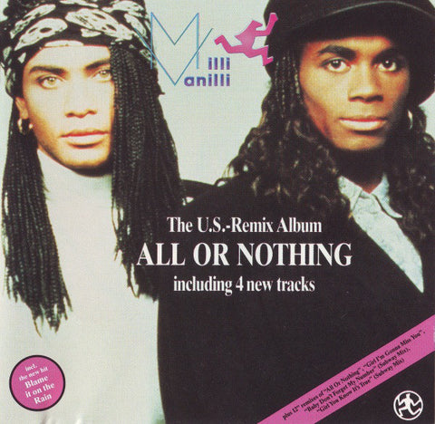 Milli Vanilli - All Or Nothing - The U.S. Remix Album (CD, Album) - USED
