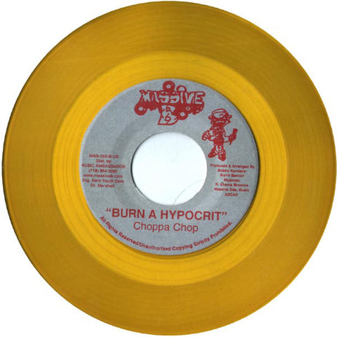 Burro Banton / Choppa Chop - Ya Dun No (Remix) / Burn A Hypocrit (7", Yel) - USED