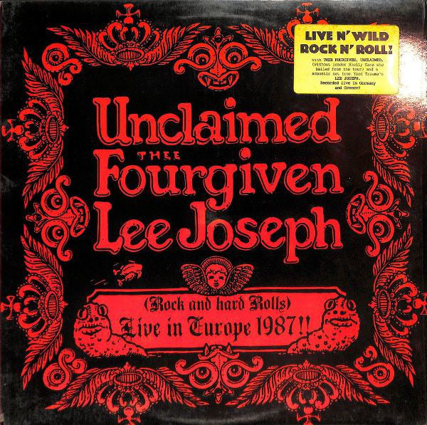 The Unclaimed / Thee Fourgiven / Lee Joseph - (Rock And Hard Rolls) Live In Europe '87 (LP, Album) - USED