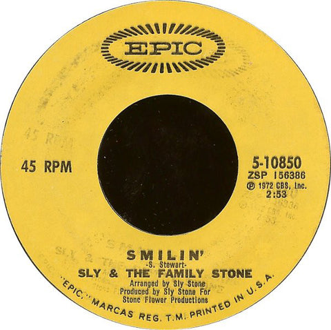 Sly & The Family Stone - Smilin' (7", Single) - USED