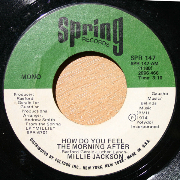 Millie Jackson - How Do You Feel The Morning After / In The Wash (7") - USED
