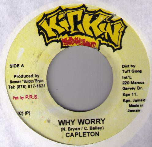 Capleton - Why Worry (7", RP) - USED