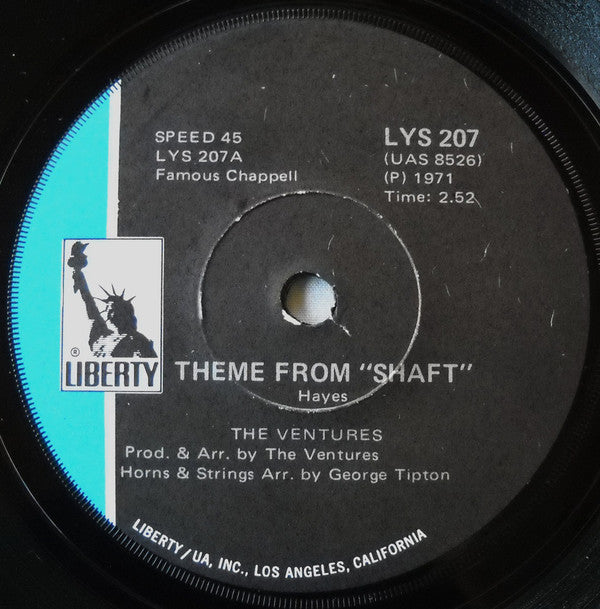 The Ventures - Theme From 'Shaft' (7", Single, Mono) - USED