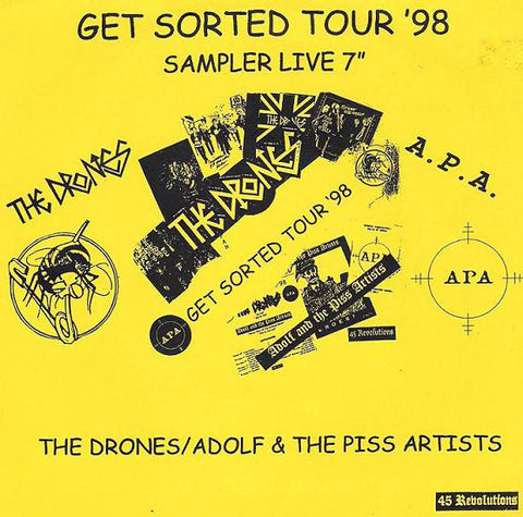 The Drones / Adolf & The Piss Artists* - Get Sorted Tour '98 (7") - USED