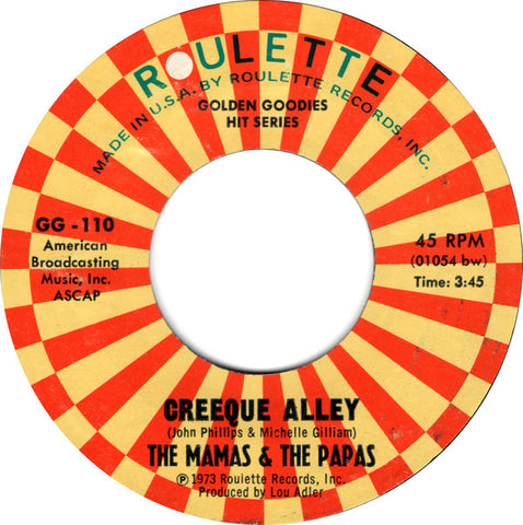 The Mamas & The Papas - Creeque Alley / I Saw Her Again (7", Single) - USED