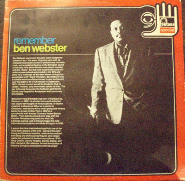 Ben Webster - Remember Ben Webster (LP, Album, RE) - USED