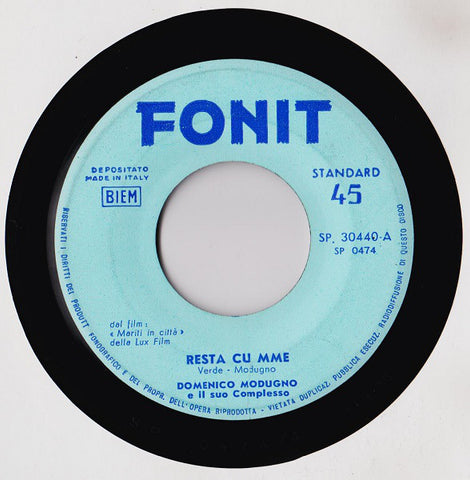 Domenico Modugno E Il Suo Complesso - Resta Cu' Mme (7") - USED