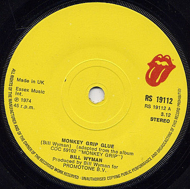 Bill Wyman - Monkey Grip Glue (7") - USED