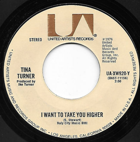 Tina Turner - I Want To Take You Higher (7") - USED