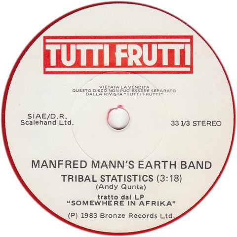 Manfred Mann's Earth Band / Gino D'Eliso - Tribal Statistics / Belfast (5", Single, Promo, Red) - USED
