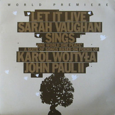 Sarah Vaughan With Bernard Ighner - Let It Live - Sarah Vaughan Sings 'One World One Peace' (LP, Album, Gat) - USED