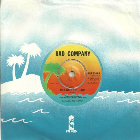 Bad Company (3) - Run With The Pack  (7") - USED