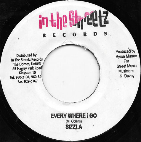 Sizzla - Every Where I Go (7") - USED