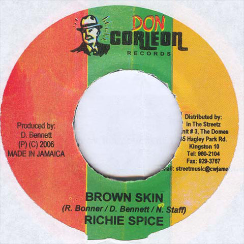 Richie Spice - Brown Skin (7", Single) - USED