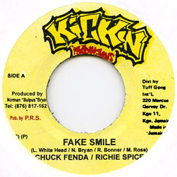 Chuck Fenda* & Richie Spice - Fake Smile (7") - USED
