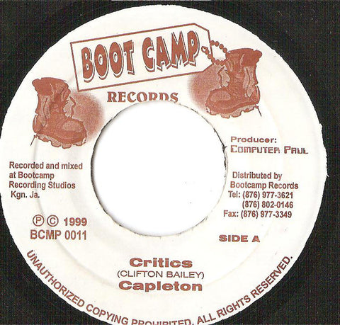 Capleton - Critics (7") - USED