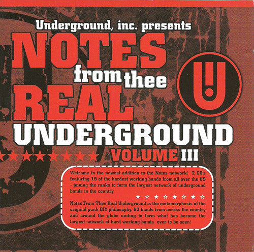 Various - Notes From Thee Real Underground Volume 3 (2xCD, Comp) - USED
