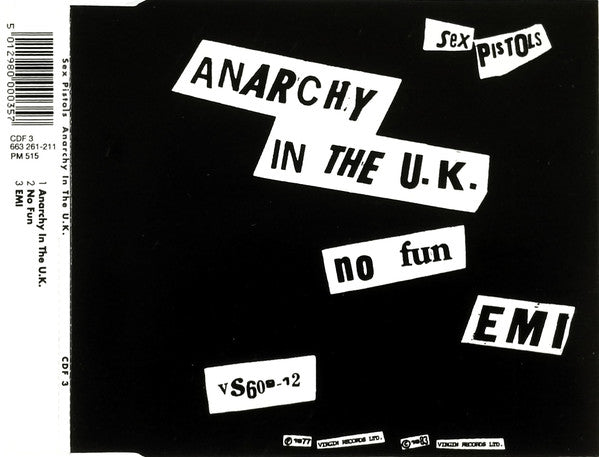 Sex Pistols - Anarchy In The U.K. (CD, Single, RE) - USED