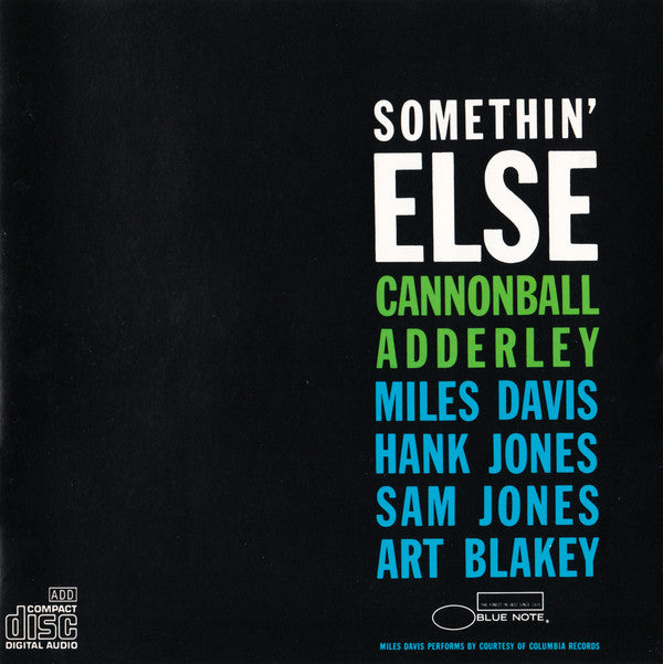 Julian "Cannonball" Adderley* - Somethin' Else (CD, Album, RE) - USED