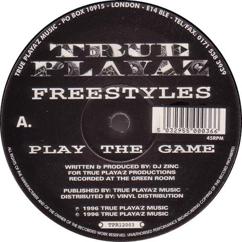 Freestyles - Play The Game / Learn From The Mistakes Of The Past (12") - USED
