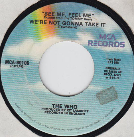 The Who - See Me, Feel Me (7", RE) - USED
