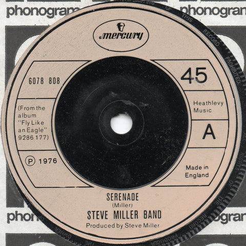 Steve Miller Band - Serenade (7") - USED