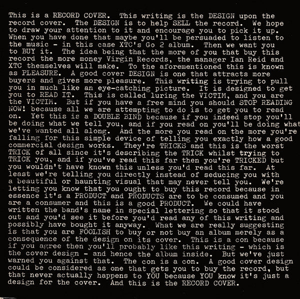 XTC - Go 2 (LP, Album) - USED