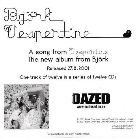 Björk - A Song From Vespertine (Heirloom) (CD, Promo) - USED