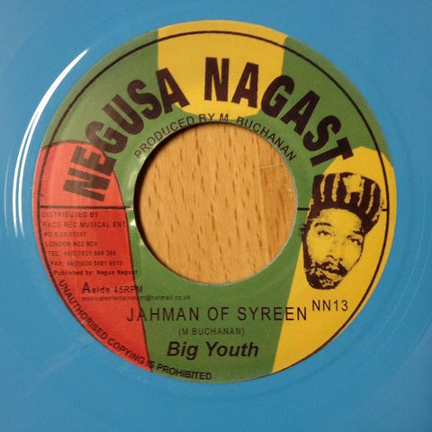 Big Youth - Jahman Of Syreen / Hotter Fire (7", Single, Blu) - USED