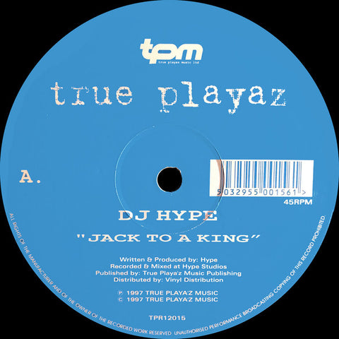 DJ Hype - Jack To A King / Only One Life To Give (12") - USED
