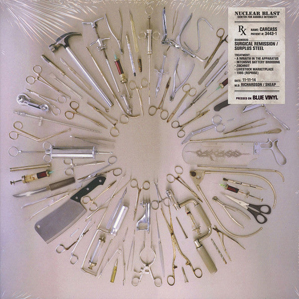 Carcass - Surgical Remission / Surplus Steel EP (10", EP, Ltd, Blu) - USED