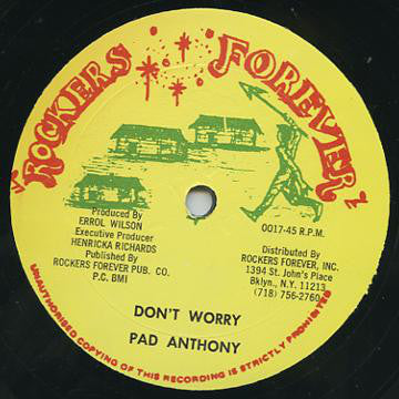Pad Anthony - Don't Worry (12") - USED